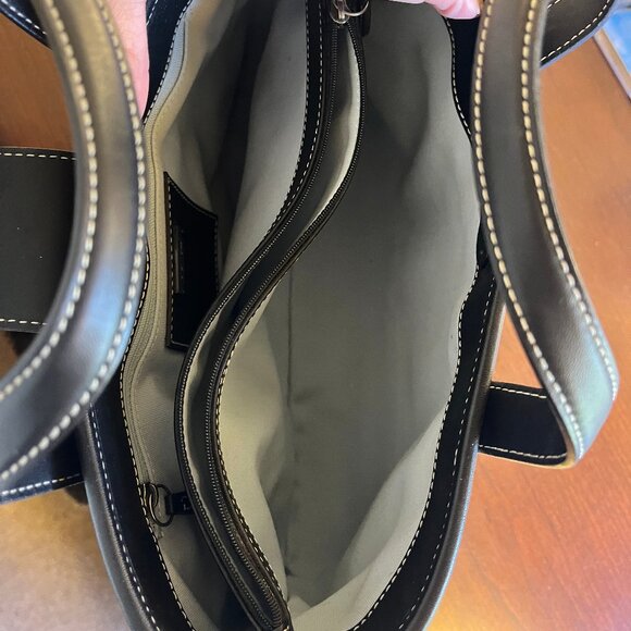 Coach Straw Zebra Striped Tote - Picture 8 of 14